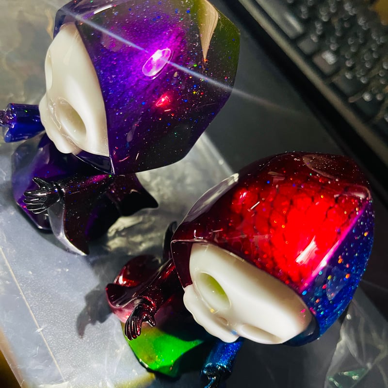 網青赤骸骨 髑髏 スカル ガイコツ スケルトン フィギュア ソフビ | 梅