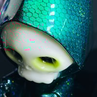 F35エメラルドグリーン ドクロちゃん ソフビ フィギュア骸骨髑髏頭蓋骨