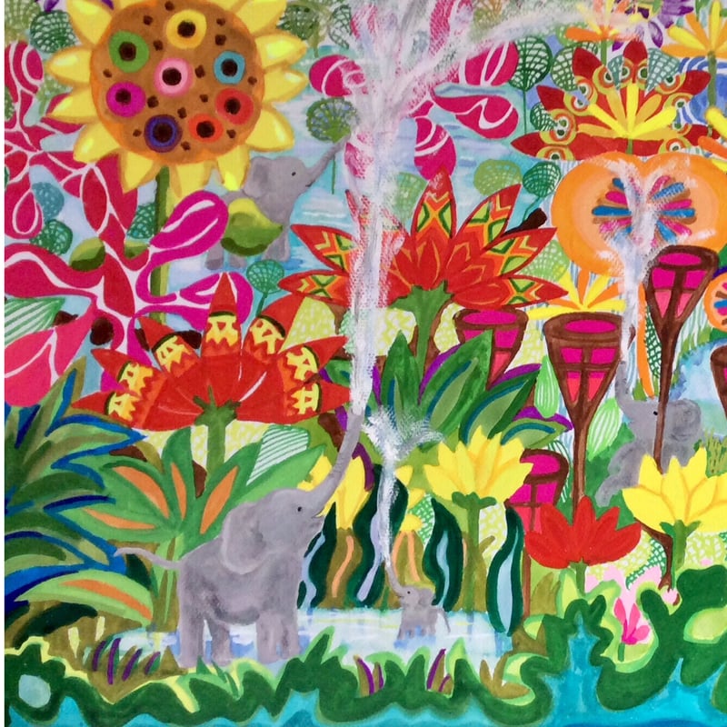 絵画 ゾウ 象さん 絵を描く象 Elephant Painting 【Mesa Elephant Camp】 - YouTube