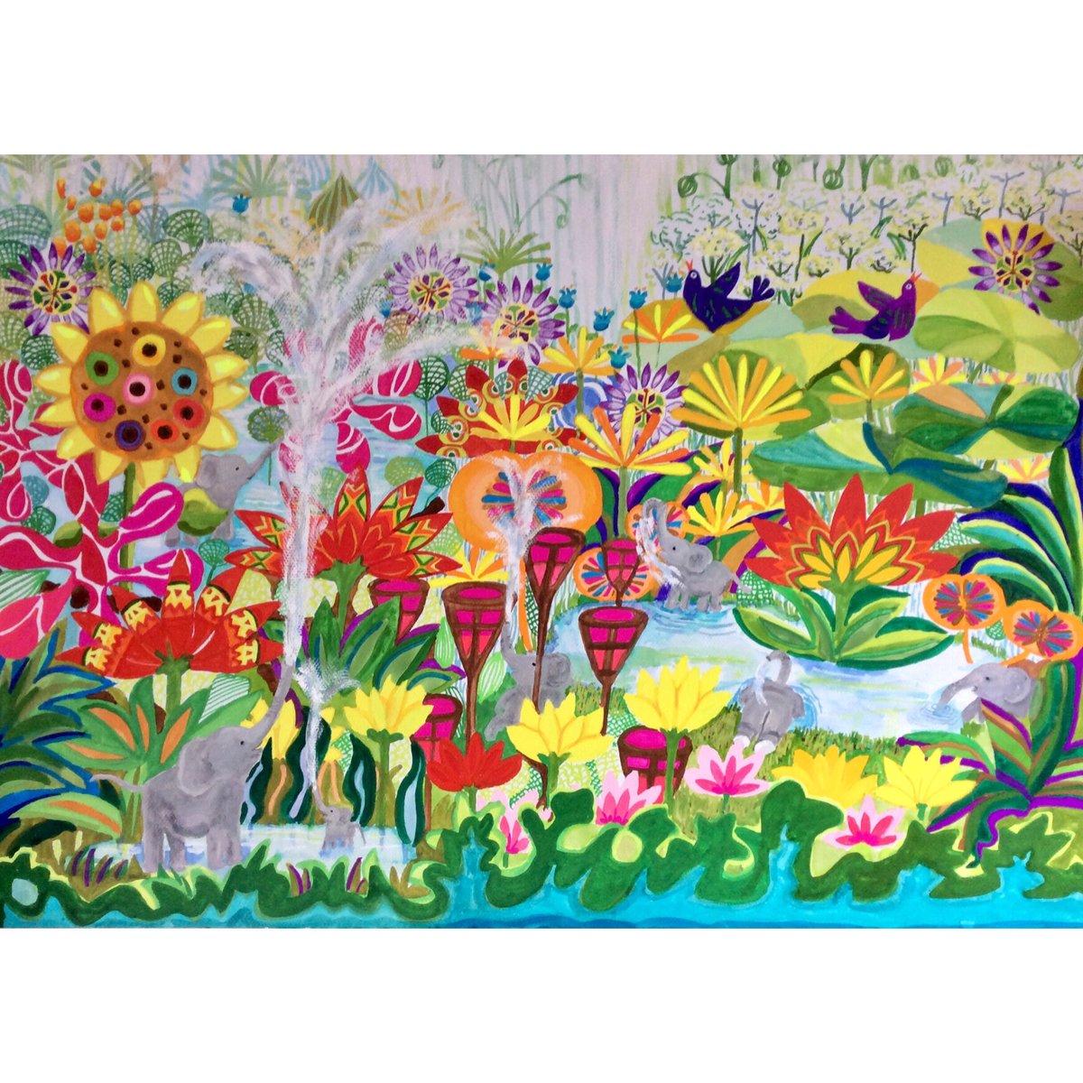 なぜが、ゾウが大好き！水彩画用紙24,5cm×35cm、墨、その他 なぜが、ゾウが大好き！水彩画用紙24,5cm×35cm、墨、その他 なぜ