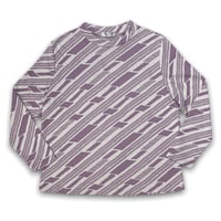 斜線柄長袖Tシャツ