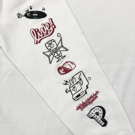 And Through Design × Pitch FMコラボロングTシャツ（ホワイト）