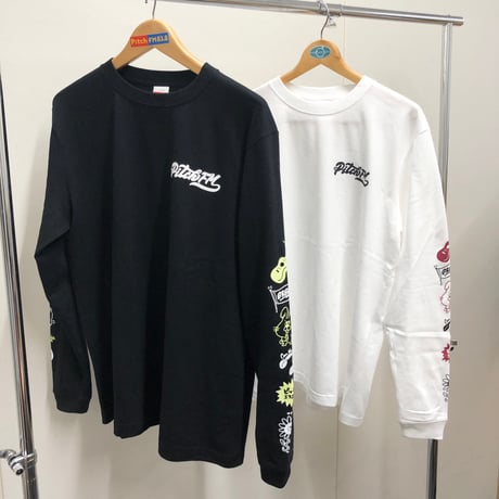 And Through Design × Pitch FMコラボロングTシャツ（ホワイト）