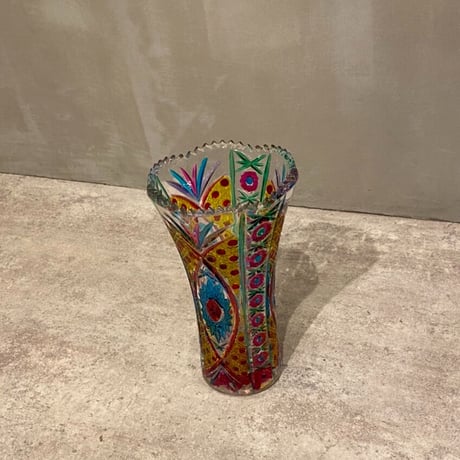 『Vintage Cut Glass Vase』 切子花瓶