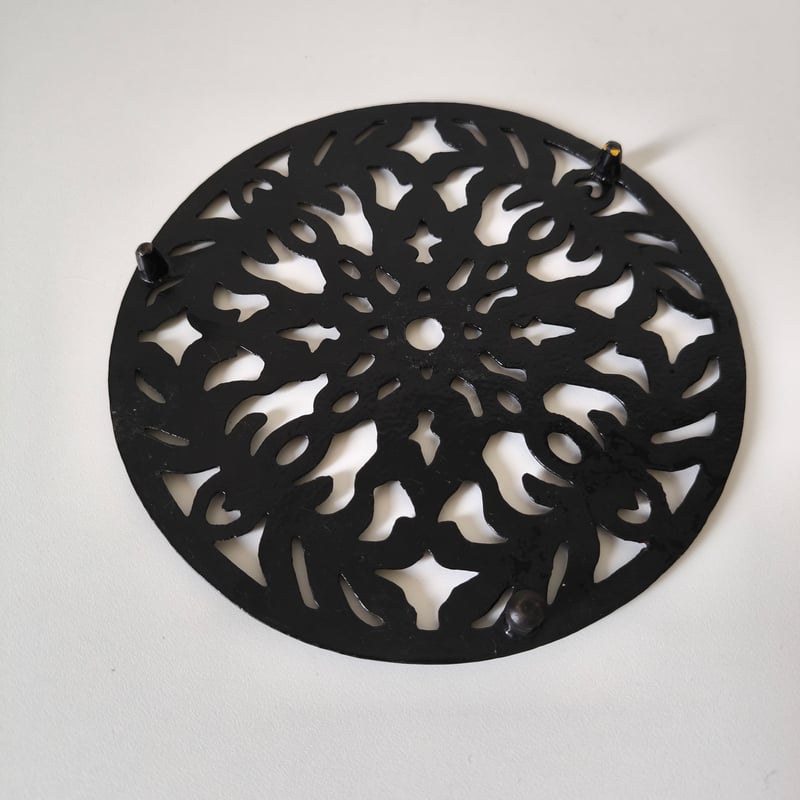 【レア】フランス アンティーク リュネヴィル Trivet 鍋敷き フランスアンティーク アイアン トリベット 鍋敷き ブラック. Dessous