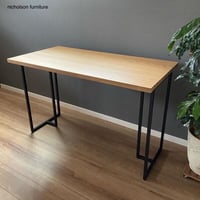定番商品 】無垢材オークテーブル アイアン脚 | ニコルソン家具店