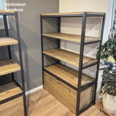 【送料無料】OAK×IRON RACK / オーク突板×アイアンラック 送料無料】OAK×IRON RACK / オーク突板×アイアンラック