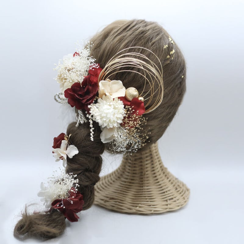 head dress arrange / red v.4 / 成人式 髪飾り | coror head dress arrange / red v.4 / 成人式 髪飾り | coror