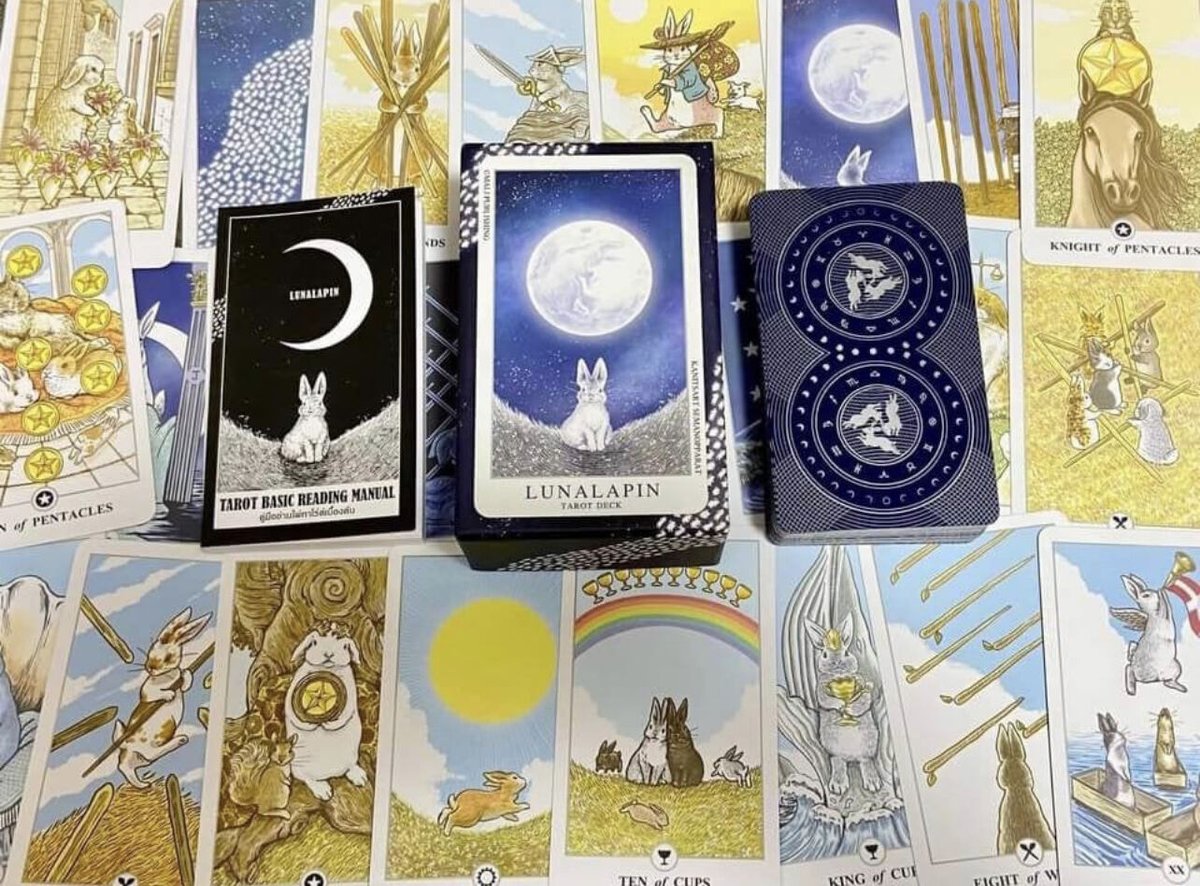 正規品 Luna Lapin Tarot タロットカード (銀縁) lunalapin tarot (ルナラピンタロット) シルバーエッジ | わた