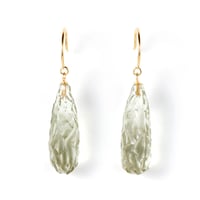 K18YG Green Quartz Pierced earrings IGE-003E