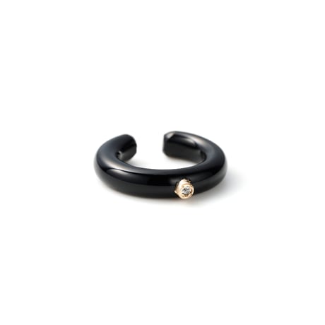 Innate Black agate Earcuff K10YG