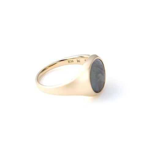 "UNTITLED" ● Black lipped oyster Ring K10YG