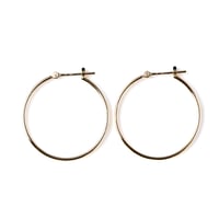 Large Hoop Pierced earrings K10YG