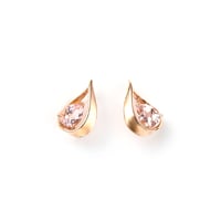 "SAKURA MAU" Morganite Pierced earrings K10PG