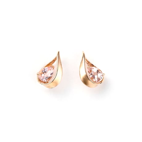 "SAKURA MAU" Morganite Pierced earrings K10PG