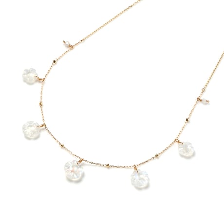 White Flower Necklace K10YG