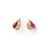 "SAKURA MAU" Pink Tourmaline Pierced earrings K10PG