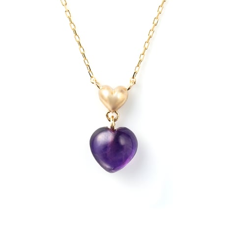 Heart Flutter Amethyst Necklace K10YG