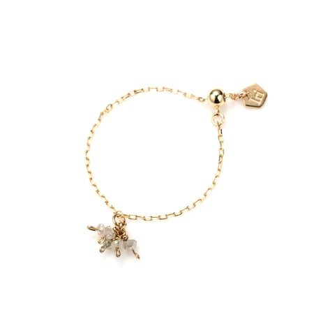 Diamonds Chain Ring K10YG