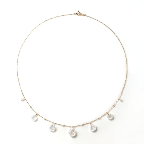 White Flower Necklace K10YG