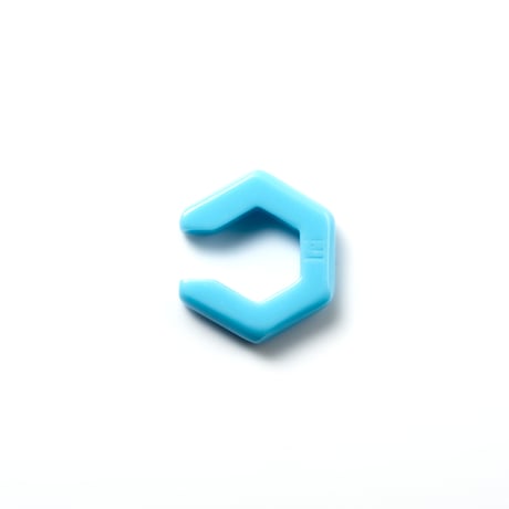 Innate light blue stone Hexagon Earcuff