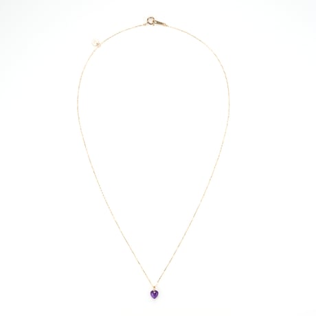 Heart Amethyst Necklace K10YG