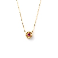 "Pink Sands Beach" Red Spinel Necklace K18YG
