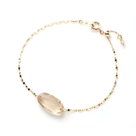 "Dappled Sunlight" Rutile Quartz Bracelet K10YG