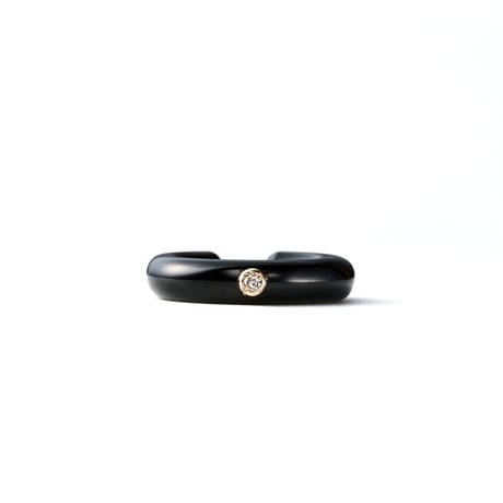 Innate Black agate Earcuff K10YG