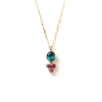 "Pink Sands Beach" Grandidierite Necklace K18YG