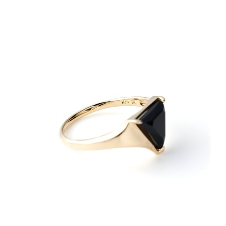 "UNTITLED" ▼ Black spinel Ring K10YG