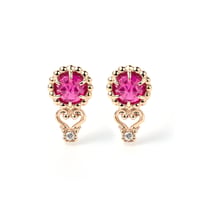 Ruby Pierced earrings K10YG