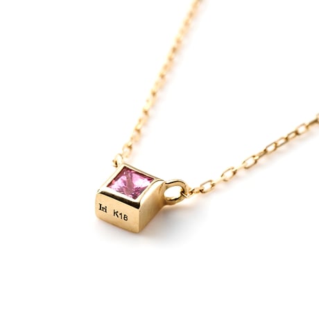 "Ultimate sophistication" Square Ayana Spinel Necklace K18YG