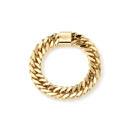 "Ultimate sophistication"Curb Chain Ring L K18YG