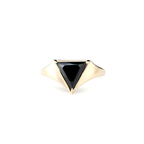 "UNTITLED" ▼ Black spinel Ring K10YG
