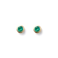 "Ultimate sophistication" Emerald Pierced earrings K18YG