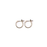 Small Hoop Pierced earrings K10YG