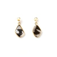 "INNATE BEAUTY" Slice Diamond Pierced earrings SS K18YG