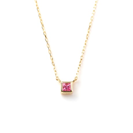 "Ultimate sophistication" Square Ayana Spinel Necklace K18YG