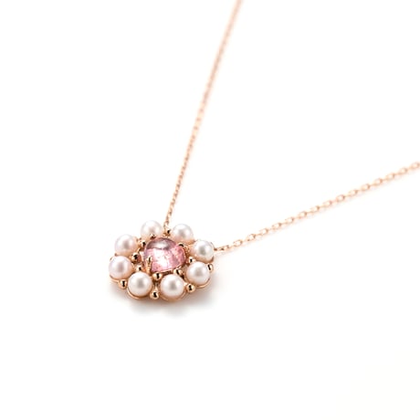Heart Pink Tourmaline Necklace K10PG