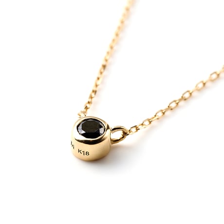 "Ultimate sophistication" Black Diamond Necklace K18YG