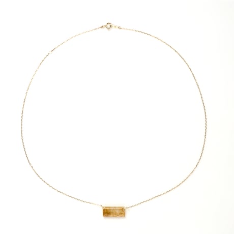 "Dappled Sunlight" Rutile Quartz Necklace K10YG
