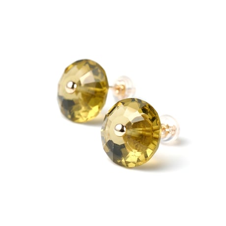 Green Apple Lollipop Earrings  K10YG