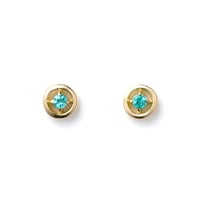 "Pink Sands Beach" Paraiba Tourmaline Pierced earrings K18YG
