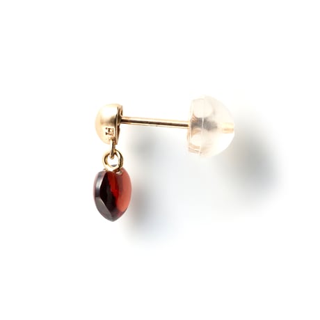 Heart Flutter Garnet Earrings K10YG