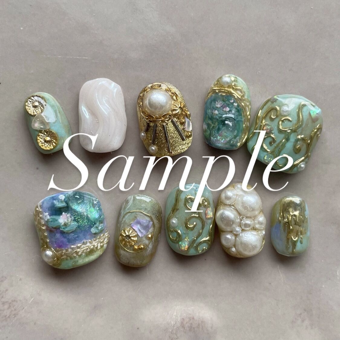 ネイルチップオーダー　nao様 ネイルチップオーダー nao様 🖌 . . 制作過程