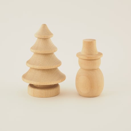 木製ディフューザー　もみの木と雪だるま
