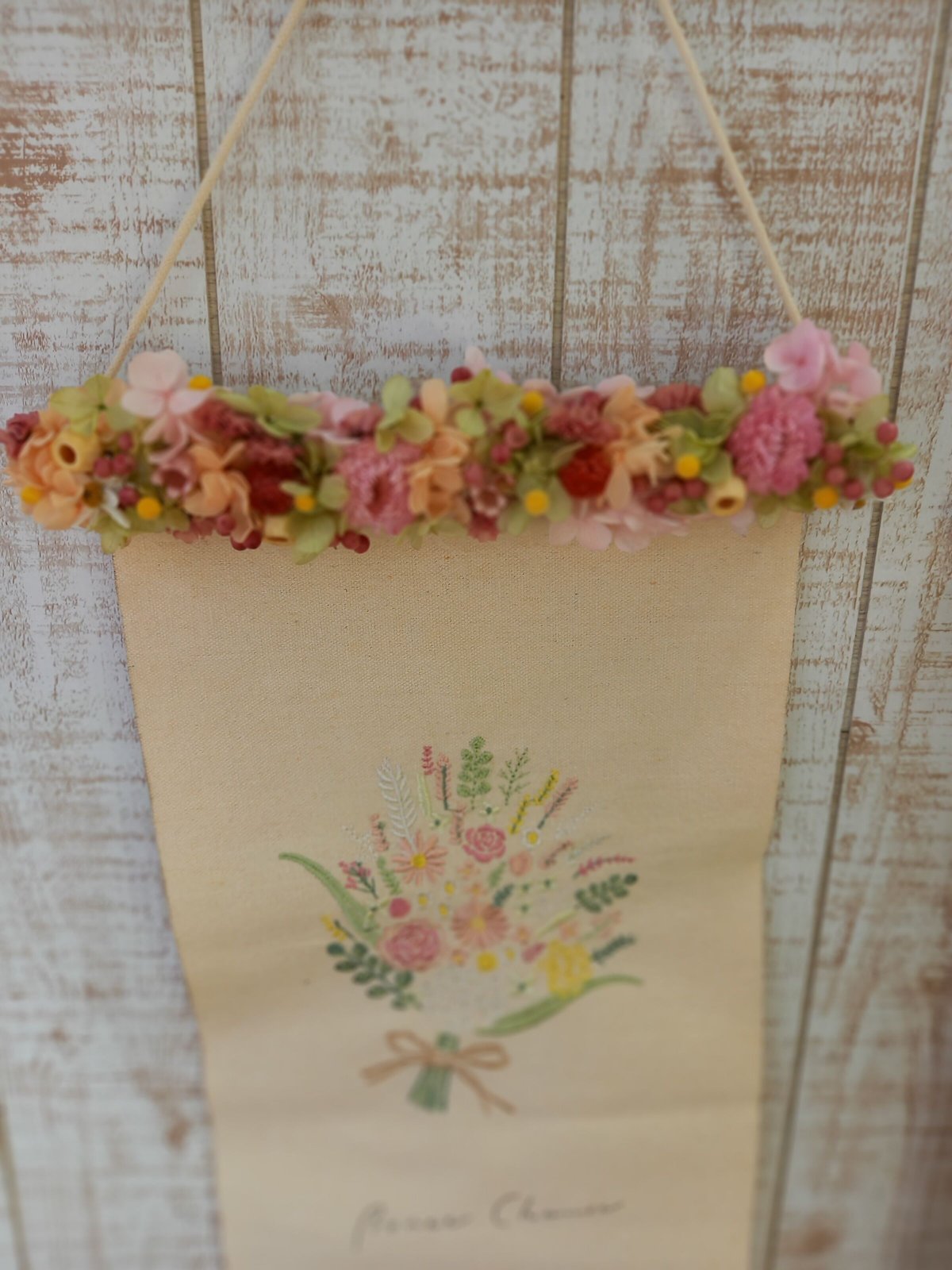 刺繍タペストリー 刺繍タペストリー 花束タイプ | フローリスト桜桃