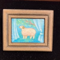 キムラアサギ「木彫額絵ブローチ4」