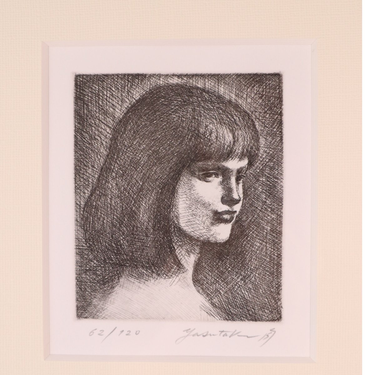 ☆舟越保武☆「若い女」銅版画　E.A　良好！(2) 舟越保武「若い女」 | implexus art gallery online shop